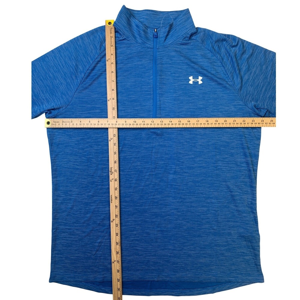 Under Armour Mens XL Tech 1/2 Zip Pullover Blue Space Dye Long Sleeve 1328495 - Picture 5 of 5